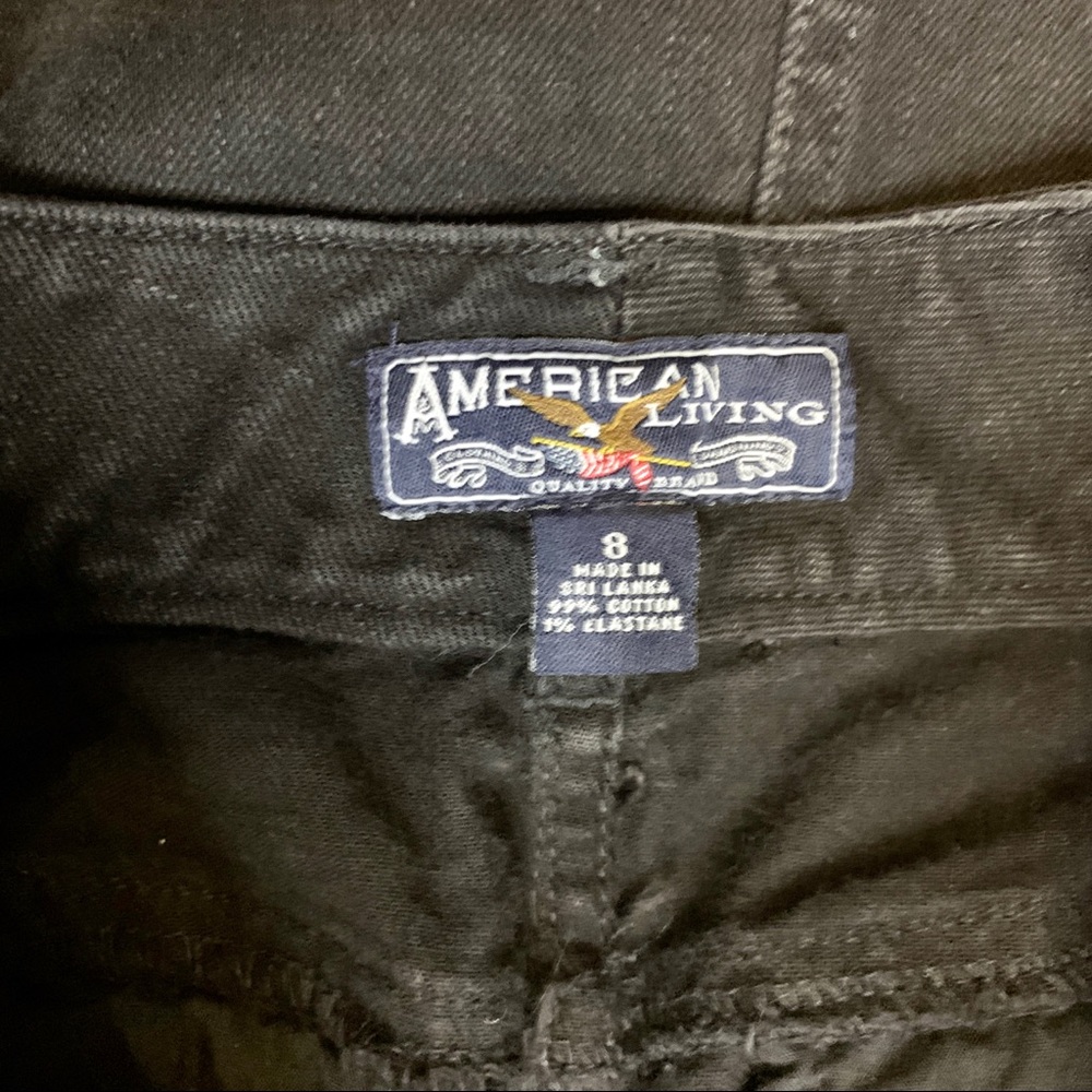 SOLD- American Living Black Denim High Waist Skirt Size 8 Pockets - Picture 10 of 11